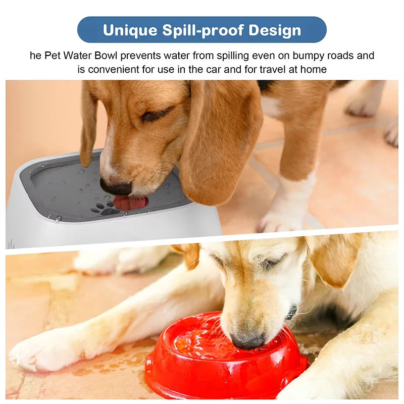 Pet Water Bowl Anti-Spill Automatic Dog Bowl Vehicle-Carried Floating Bowl Slow Water