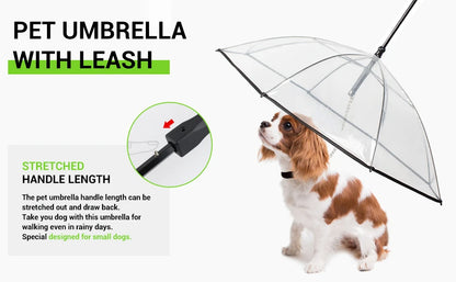 Dog Umbrella with Leash - Small Pets
