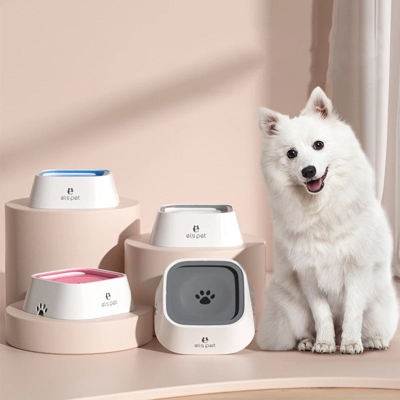 Pet Water Bowl Anti-Spill Automatic Dog Bowl Vehicle-Carried Floating Bowl Slow Water