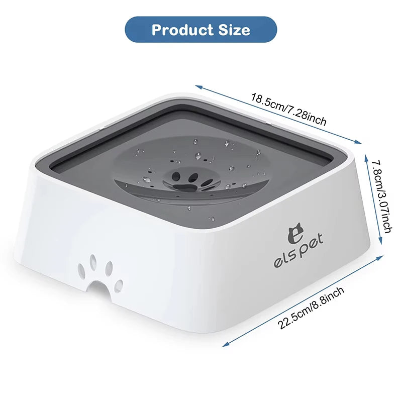 Pet Water Bowl Anti-Spill Automatic Dog Bowl Vehicle-Carried Floating Bowl Slow Water